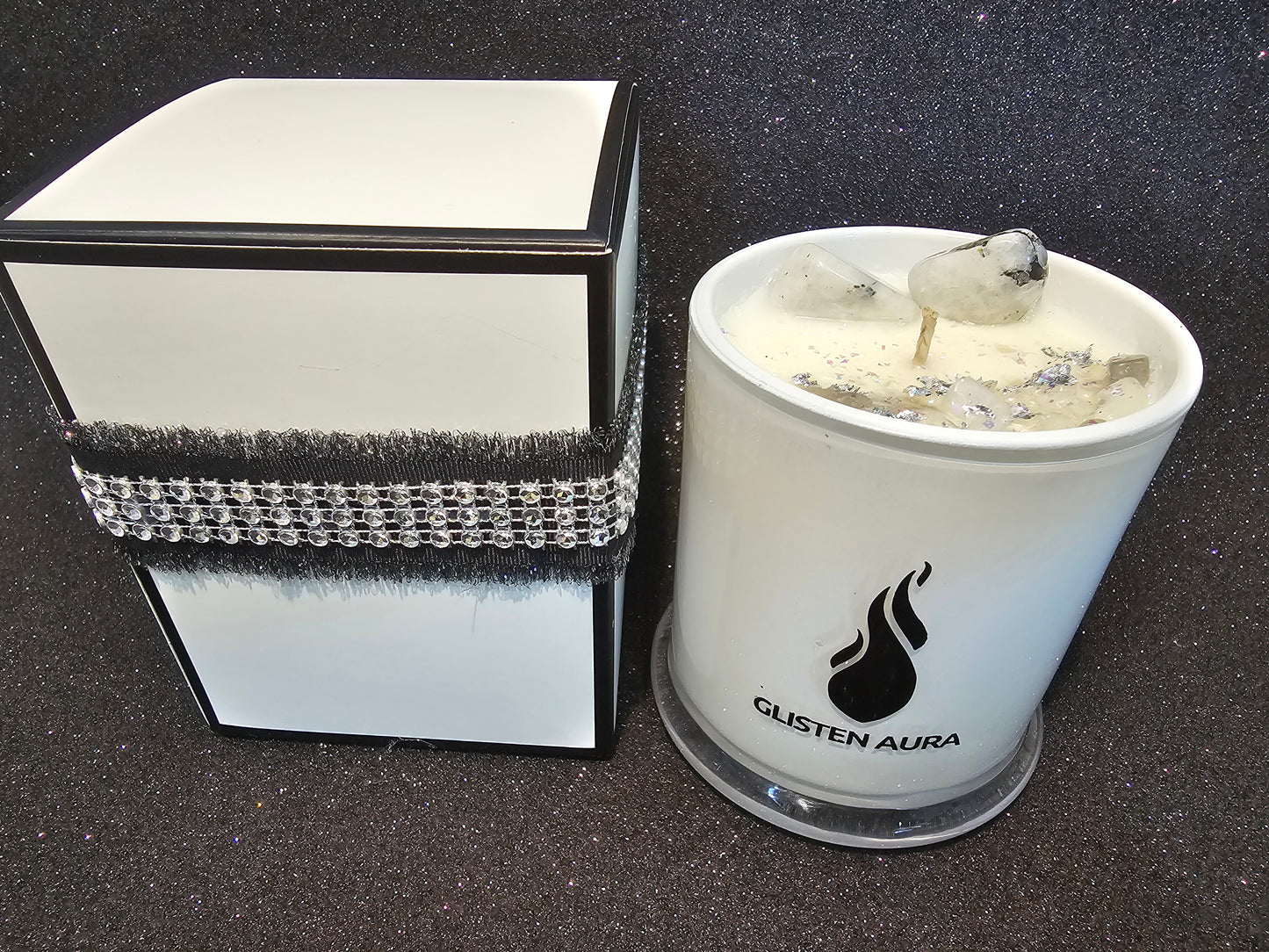 Candle box  White & Black trim