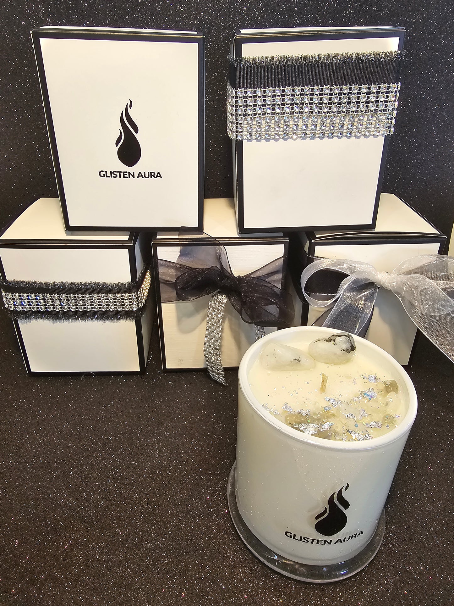 Luxury Crystal Candle WHITE