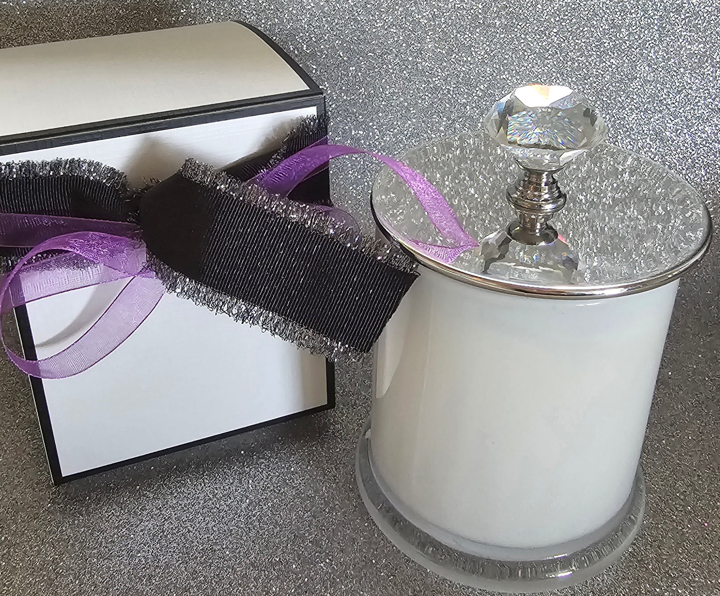 Luxury Crystal Candle WHITE