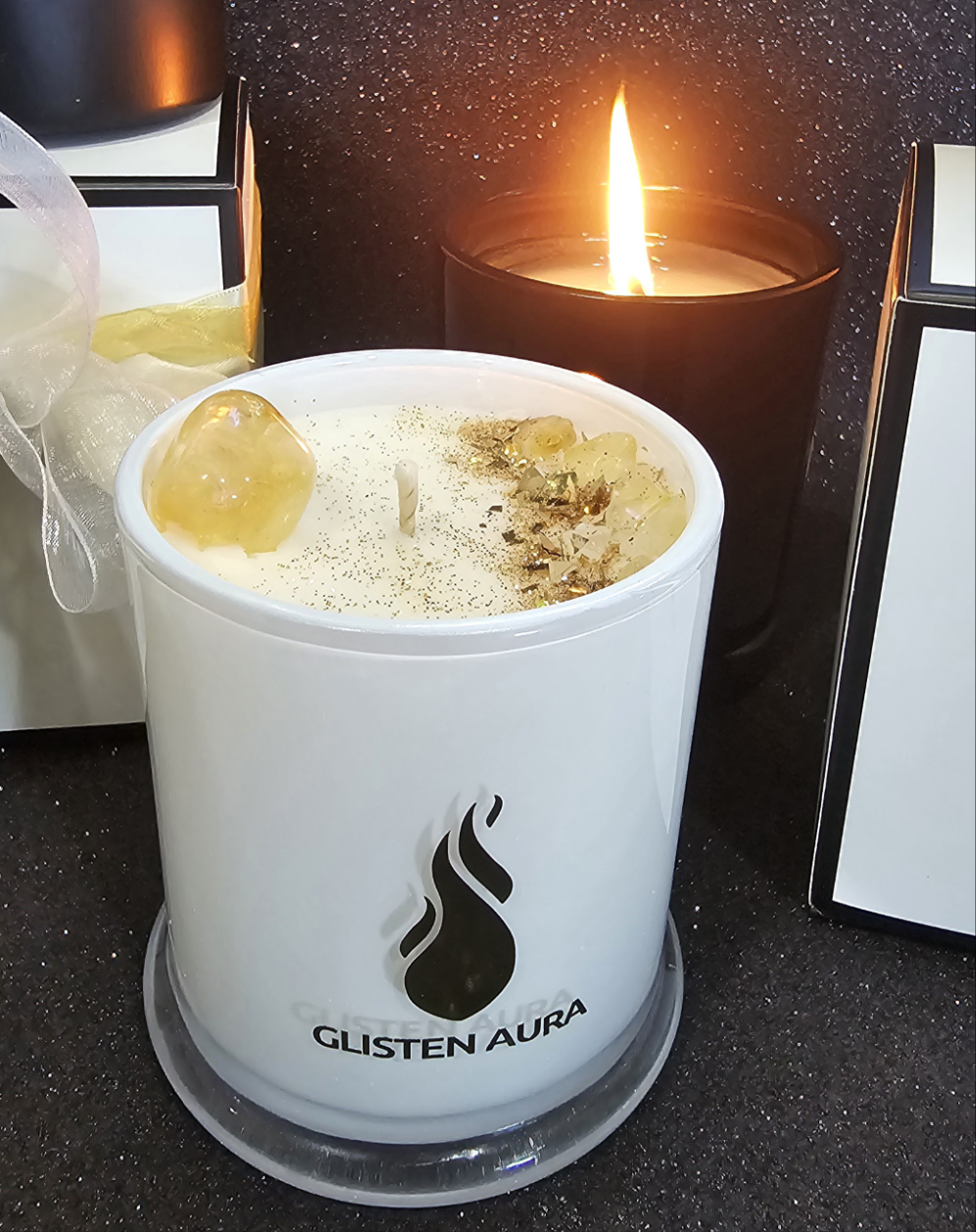 Luxury Crystal Candle WHITE