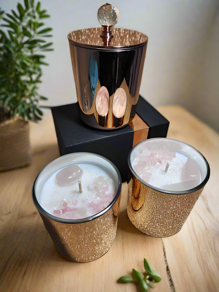 Luxury Crystal Candle ROSE GOLD